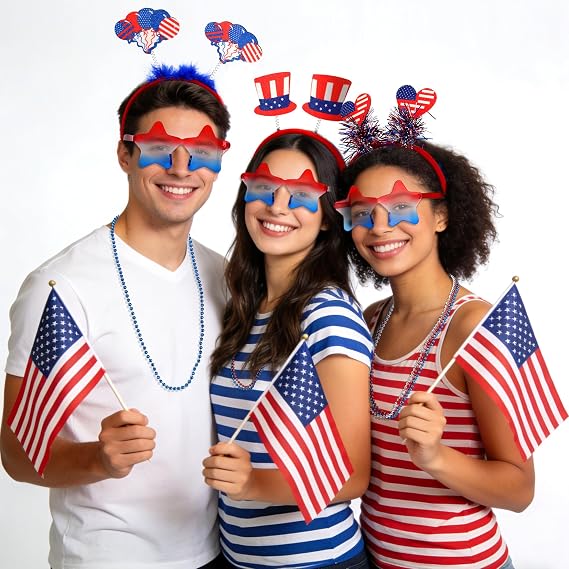 20PCS Patriotic Accessories 4th of July Party Favors Set