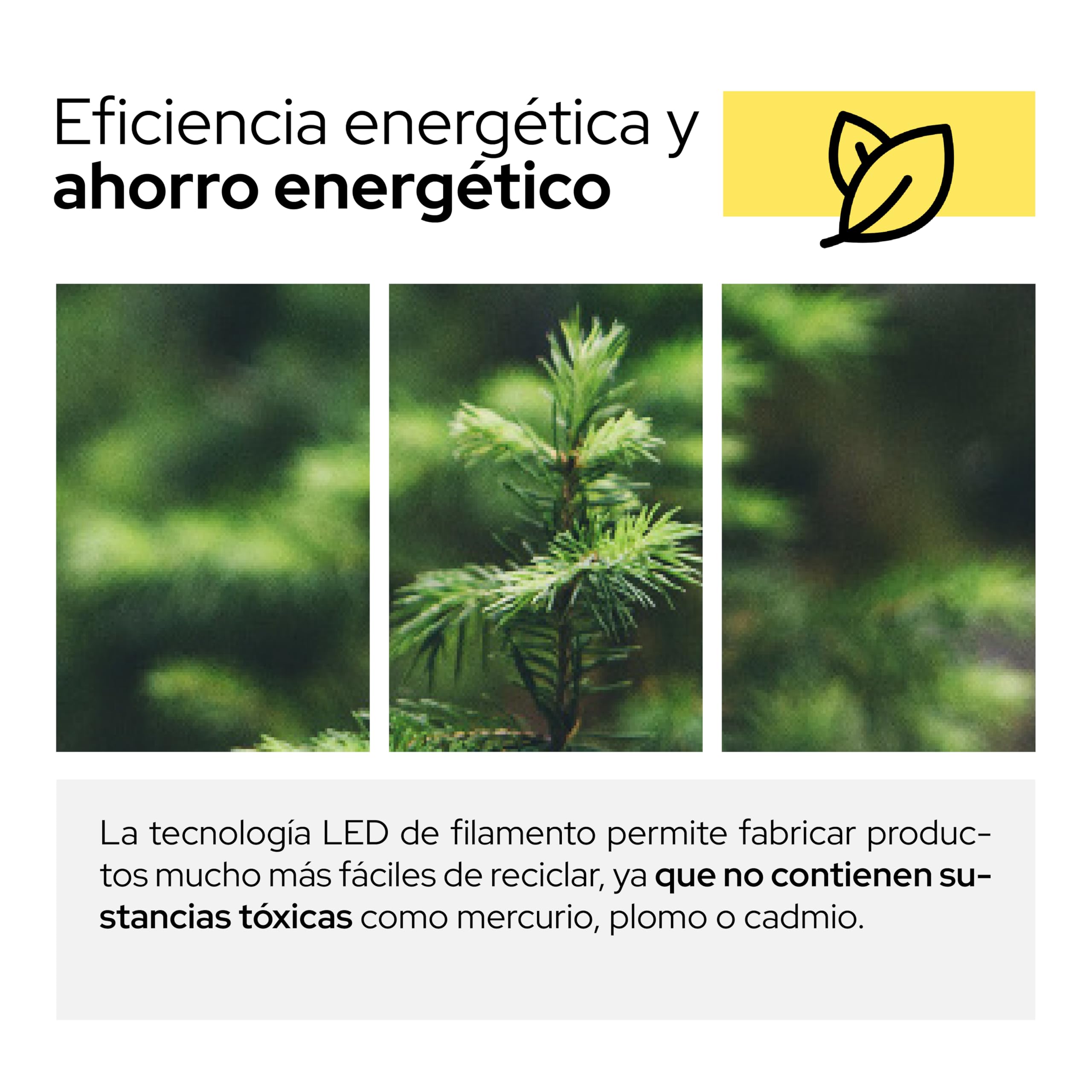 Bombilla Gota Espejo 8W Equivalente a 80W, E27, Cristal Espejo-Transparente Silver Top, 2700K Luz Cálida, filamento LED recto, 1040 Lúmenes, Pack de 10 unidades