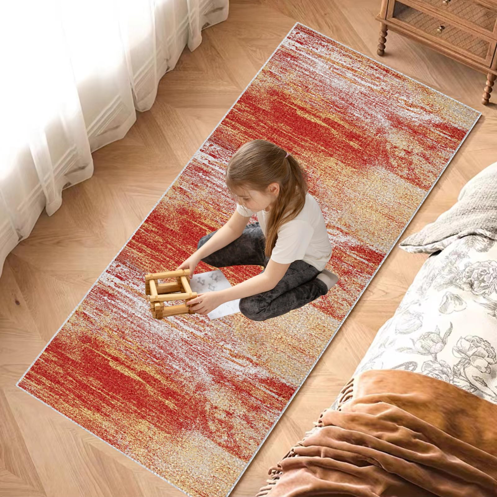 Dywan Długi Korytarz 60 x 180 cm Dywan Chodnik Kuchenny Antypoślizgowy Dywan Chodnik Chodnik Antypoślizgowy Zmywalny Dywan Kuchenny Do Wejścia, Przedpokoju i Sypialni