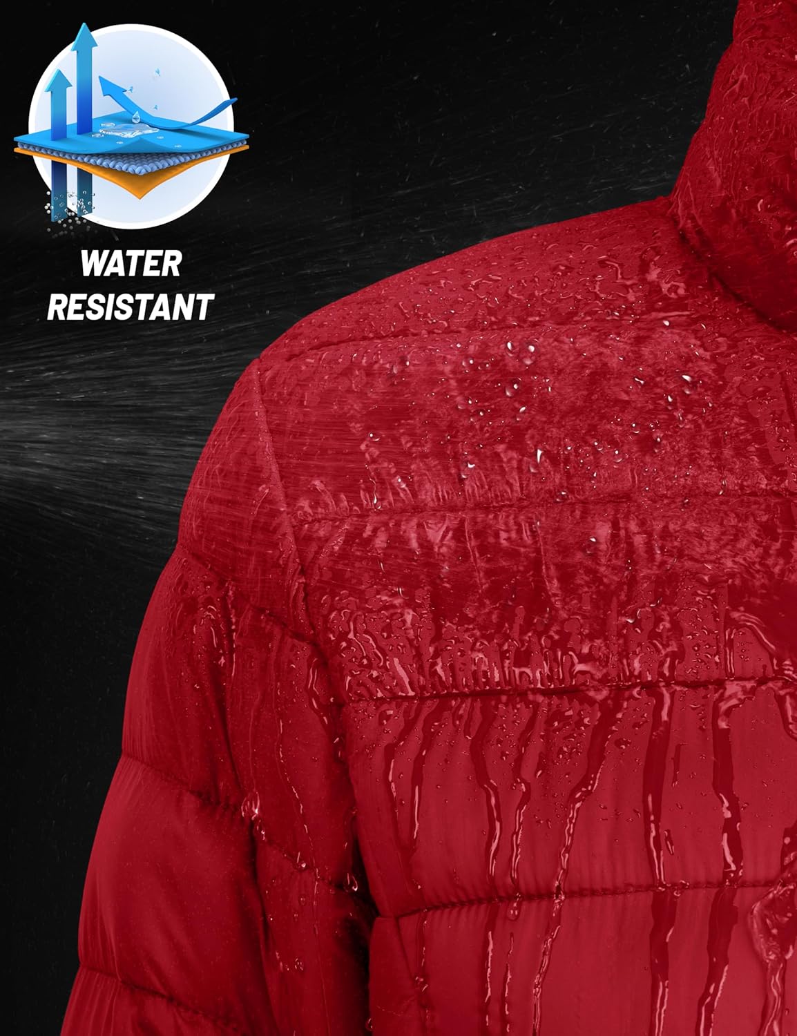 MAGCOMSEN Women's Puffer Jacket Lightweight Quilted Padded 4 Pockets Zip-up Stand-collar Winter Fleece Coat - Image 6