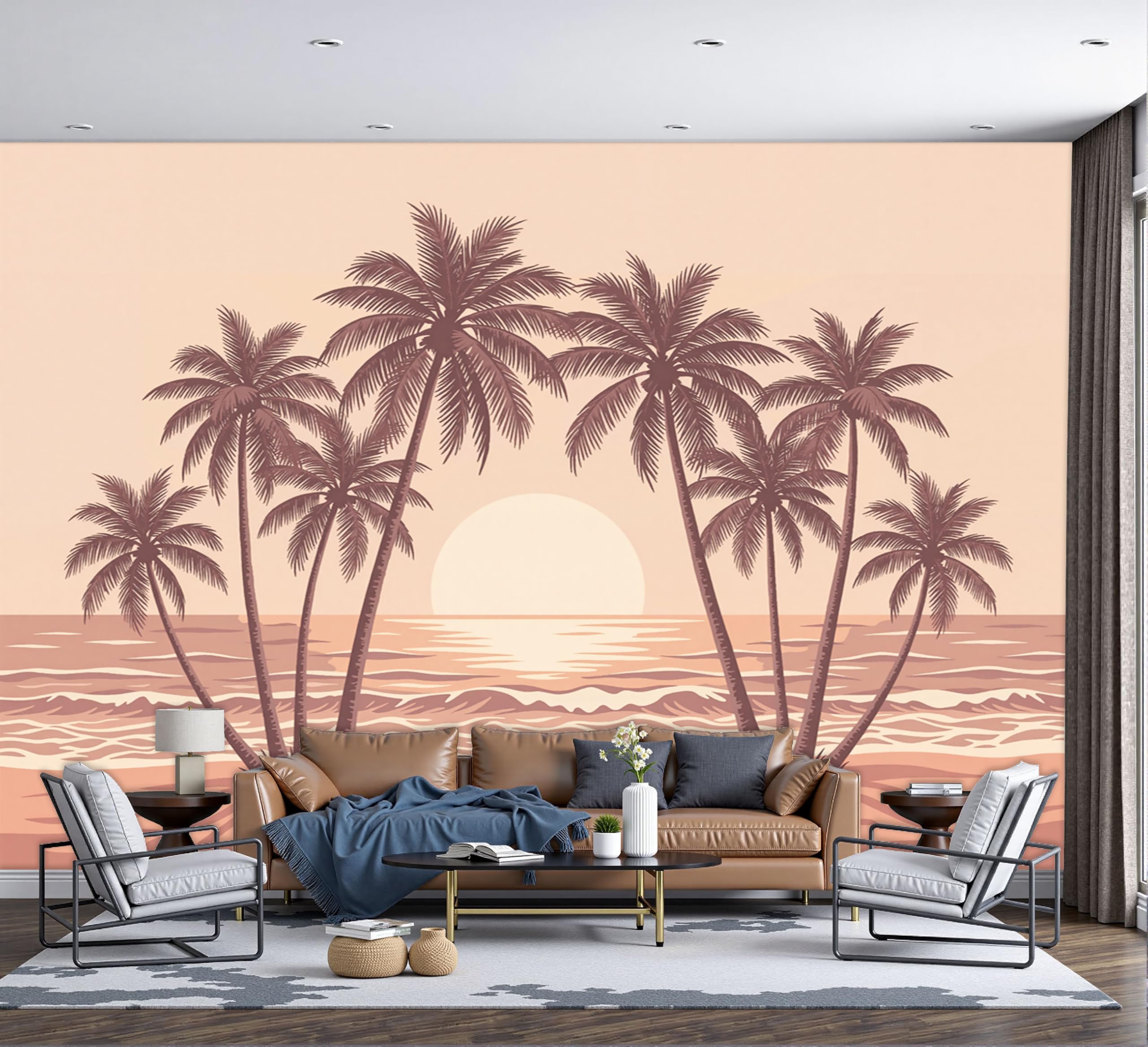 Papier peint 3d panoramique haut de gamme soie murale tapisserie rose