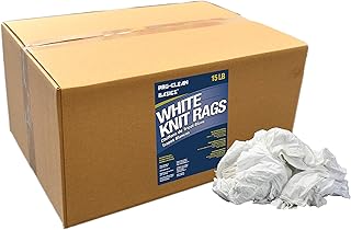 Pro-Clean Basics A99301 Select Quality Cleaning T-Shirt Cloth Rags, Lint Free, 100% Cotton, White, 15 lb Box