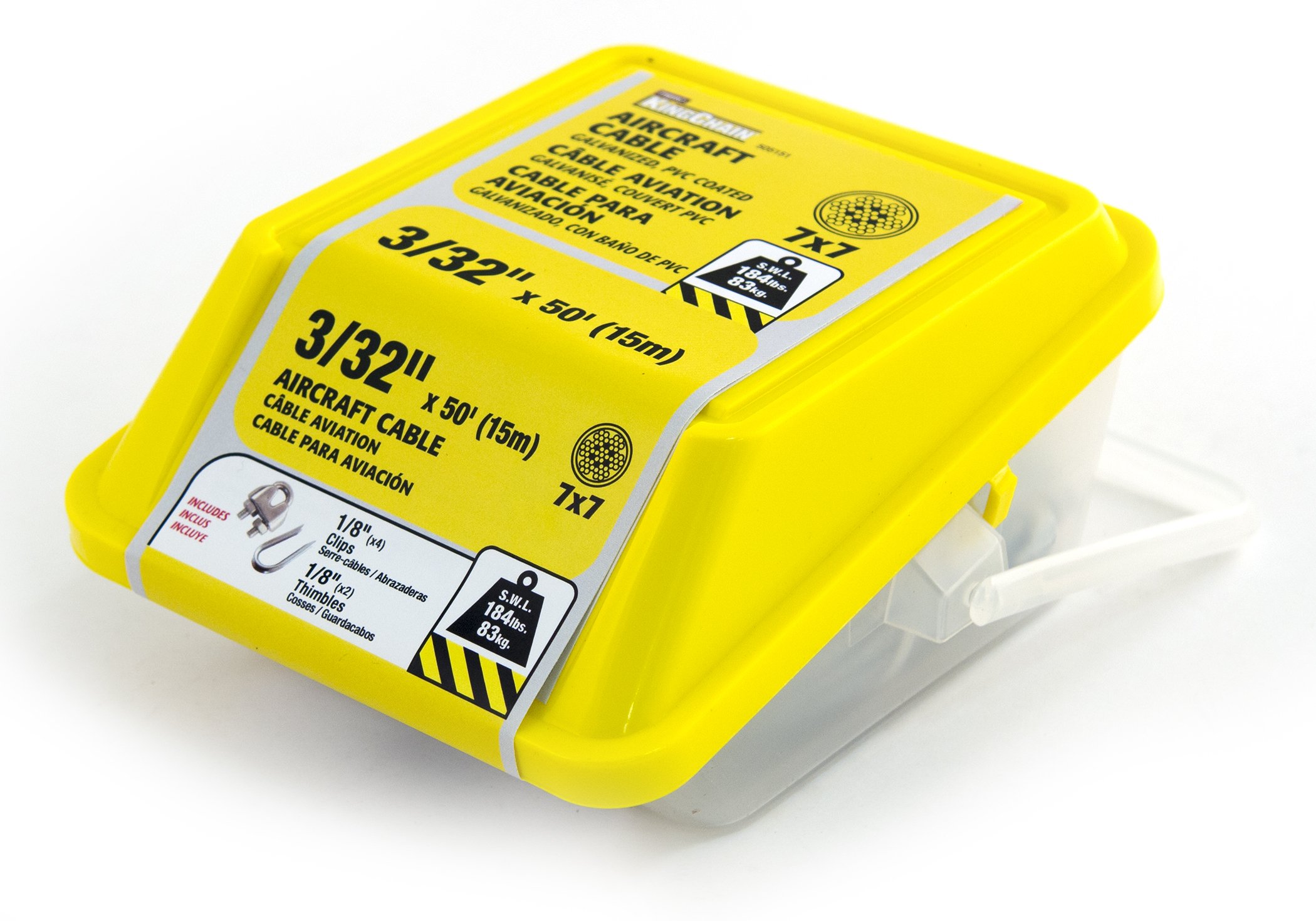Snapklik.com : KingChain 505151 3/32-inch X 1/8-in X 50 Ft PVC Coated ...