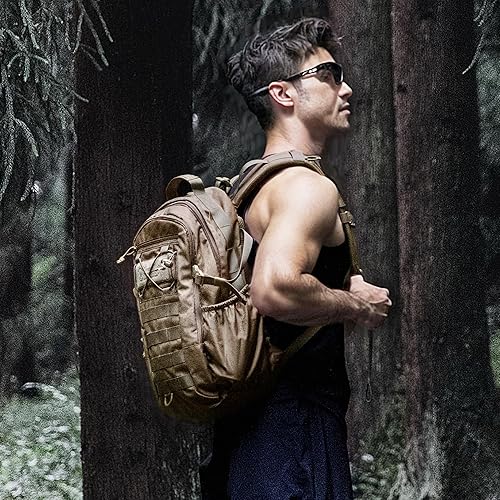 Miniatura 6 de Mardingtop Mochila táctica militar para hombre, 20L, mochila Molle EDC para senderismo, viajes, campamento, caza