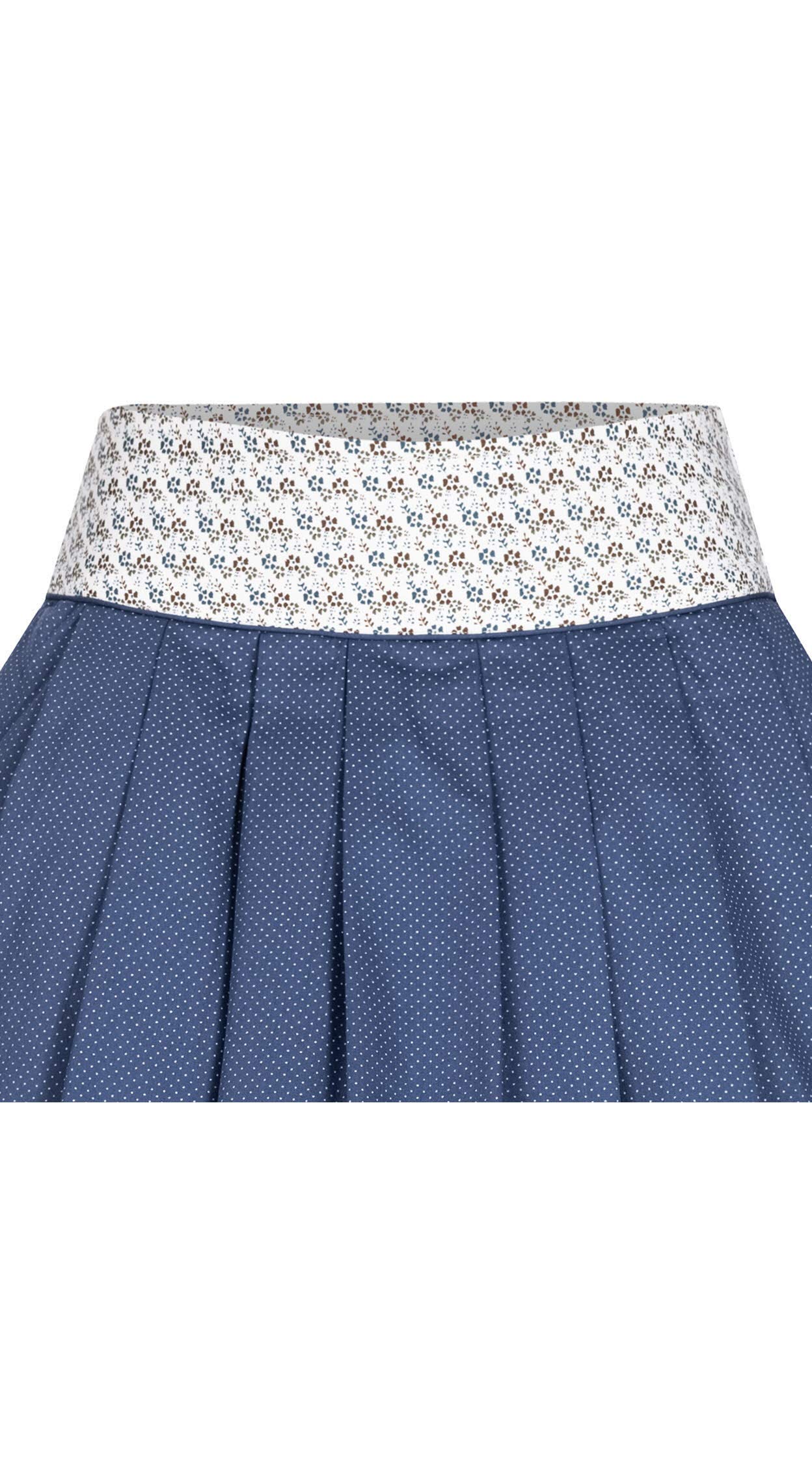 Nübler Trachten Damen Trachtenrock, Gitta, Midi Rocklänge, Kellerfalten