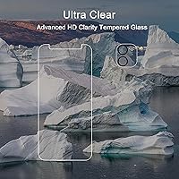 Vista 4 de Ailun Paquete de 2 protectores de pantalla compatibles con iPhone 11 [6.1 pulgadas] + 2 protectores de lente de cámara, película de vidrio templado