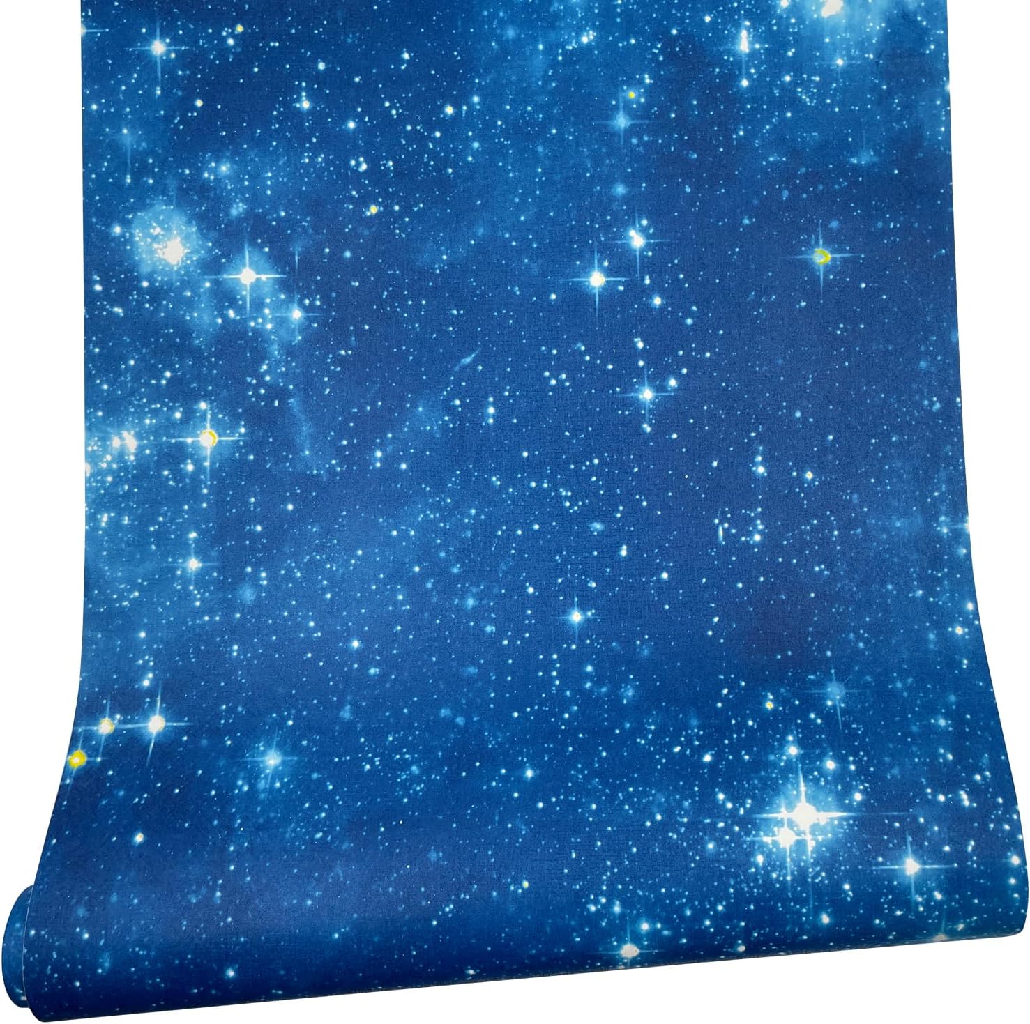 29.5 feet Big Roll Stars Shelf Drawer Liner Self-Adhesive Furniture Countertop Lining Vinyl Paper Sheet Waterproof Wallpaper (Blue Starry Sky, L-354.3x17.7 Inch)