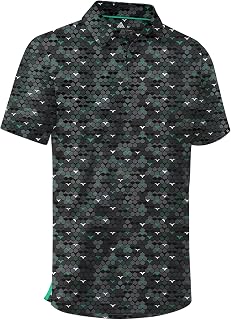 Men's Short Sleeve Moisture Wicking Print Polo Shirt
