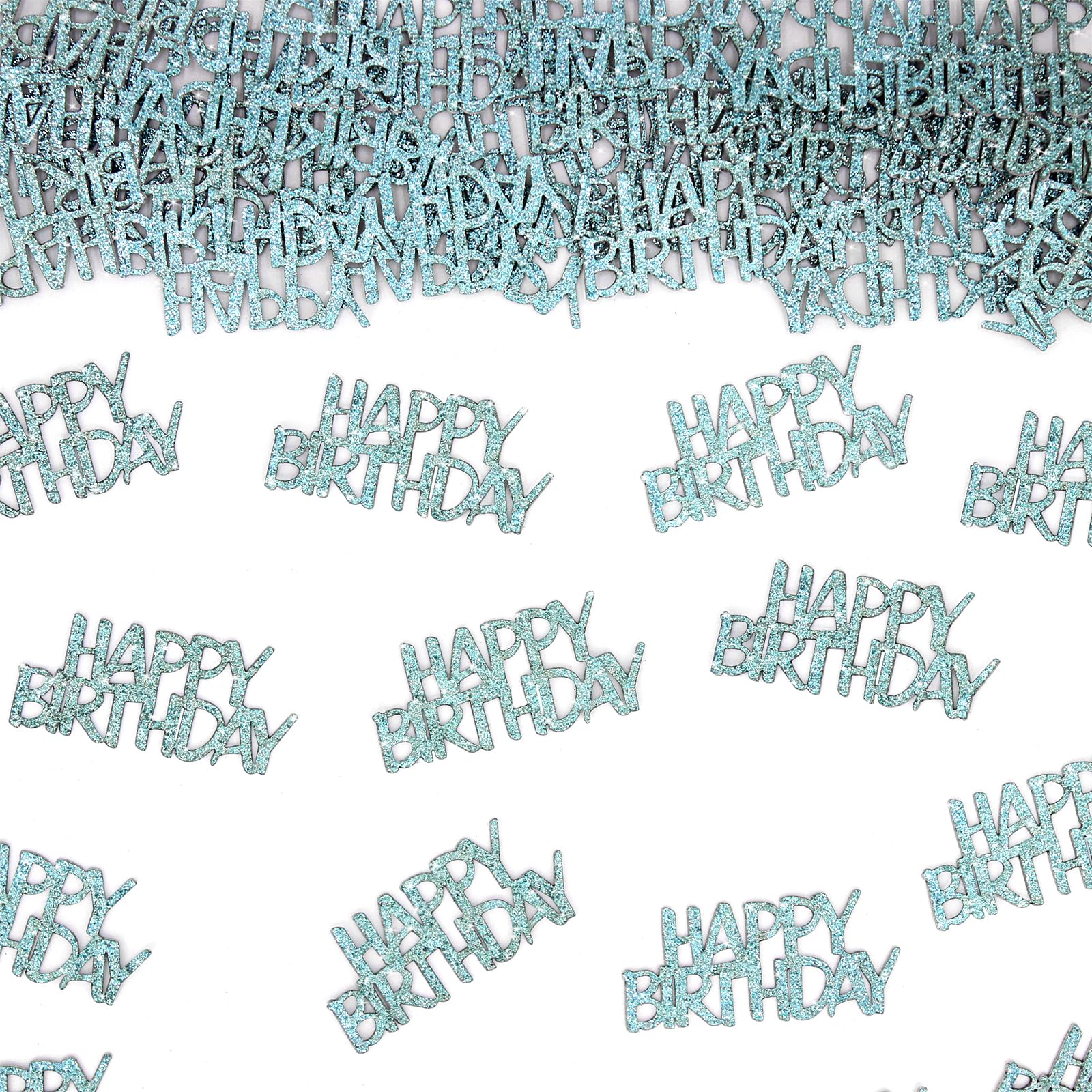 Vofrise Blue Happy Birthday Confetti Birthday Table Decorations Baby Blue Glitter Table Scatters for Kids Boy Birthday Party Supplies 100PC