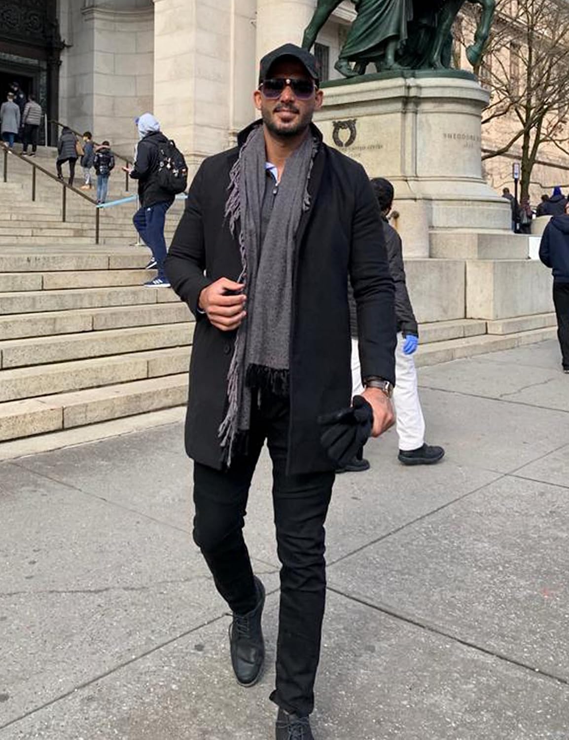 Urban Style in Springrain Men's Pea Coat