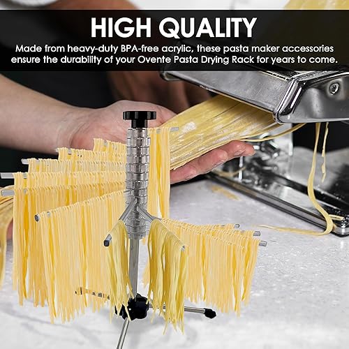 Miniatura 4 de Escurridor de pasta plegable, fácil almacenamiento, instalación rápida, estante plegable para secadora de pasta, colgador de fideos de espagueti,