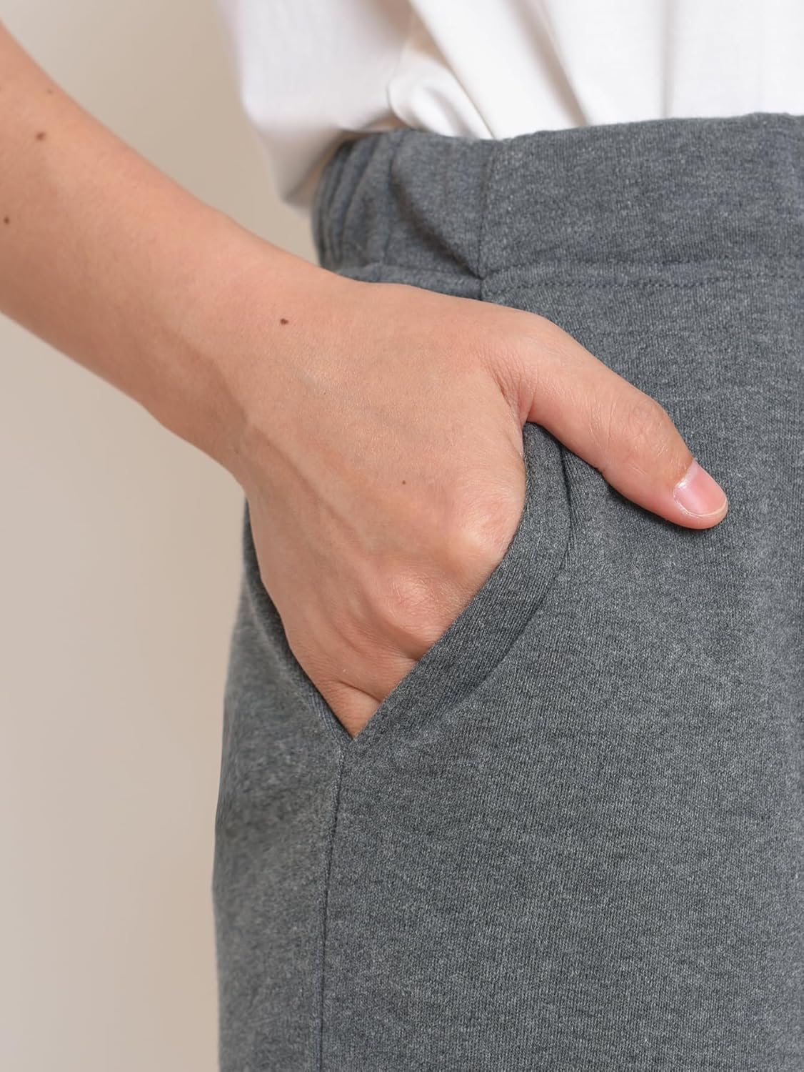 Weintee Women's Petite Knit Pants with Drawstring - Image 3