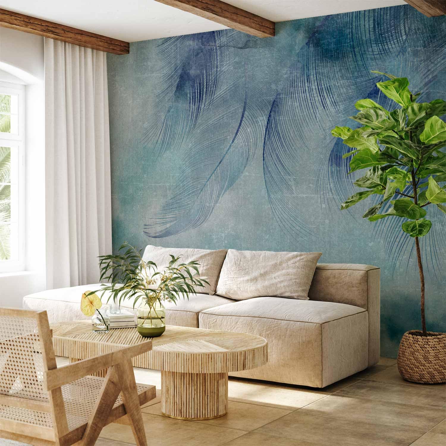 murando - Carta da parati Foglie 400x280 cm Fotomurali in TNT Murale alla moda Decorazione da Muro XXL Poster Gigante Design Cameretta Carta per Pareti Soggiorno Edera Natura as painted b-A-0875-a-a
