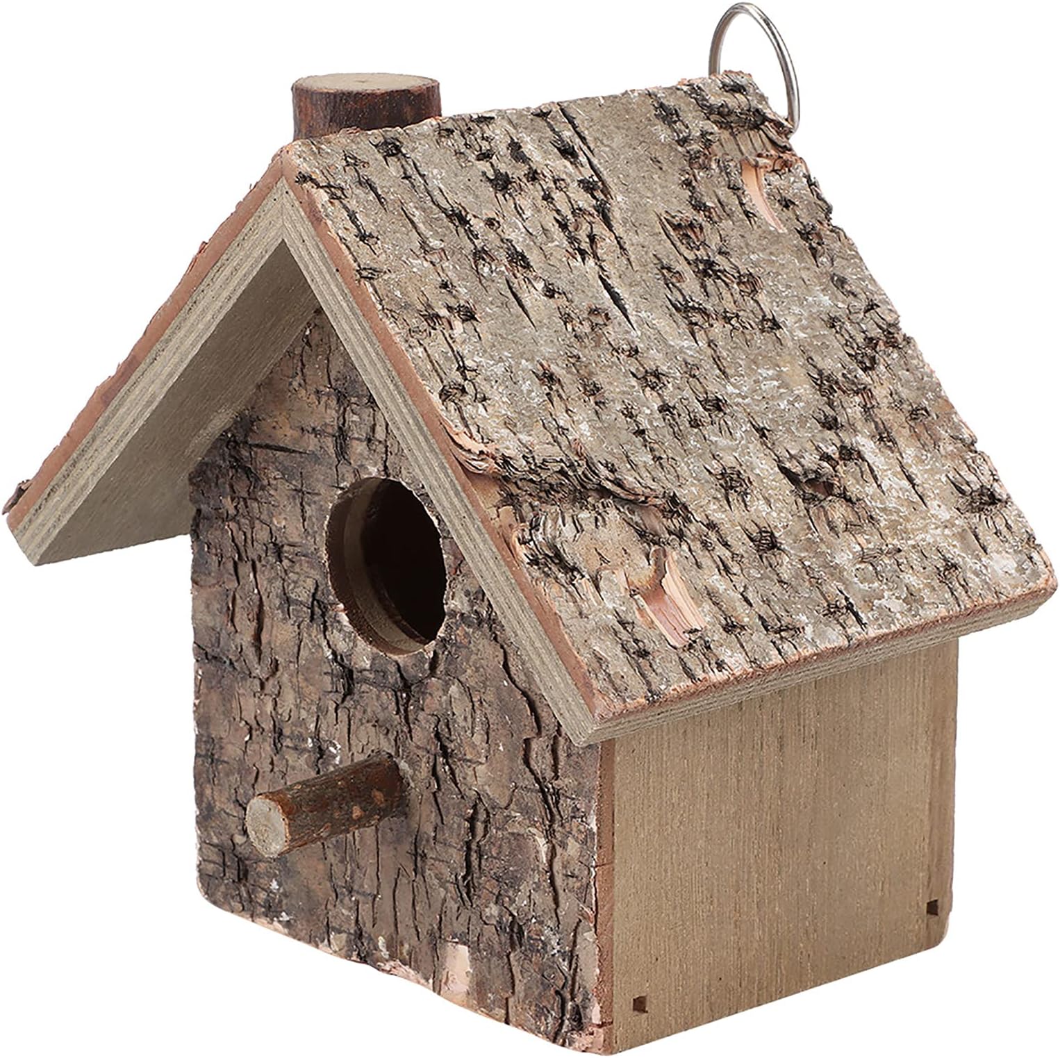 Nichoir Oiseaux Bois Rustique Bleu - Maison Oiseaux Extérieur - Décoration Jardin