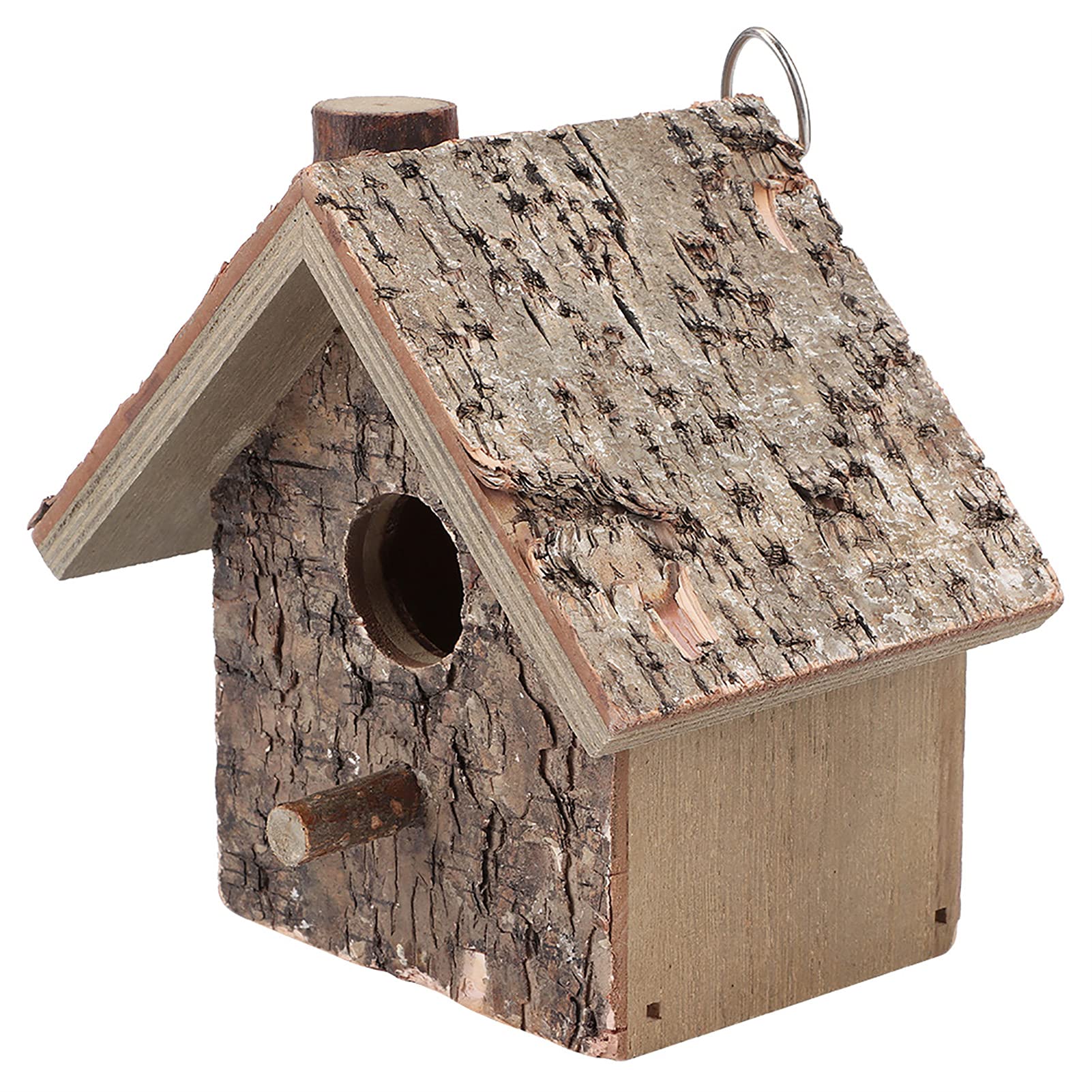 Suministros para Pájaros Tipo Colgante Casa para Pájaros de Madera, Caja Nido para Pájaros Azules, Gorriones, Carboneros, Vogelhaus Zum Aufhängen, Vogelfutterhaus Holz, Jardín,
