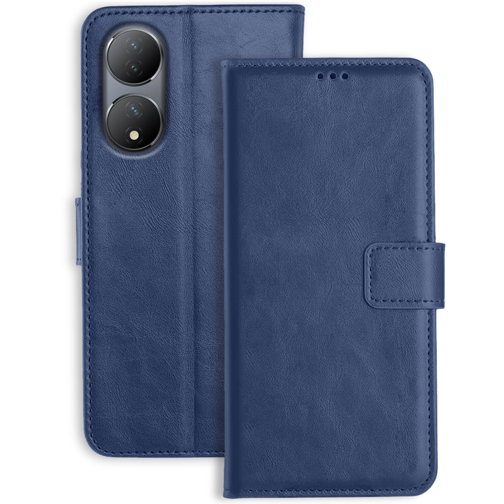 Orosky Vivo Y100A 5G Flip Back Cover Case | Inbuilt Stand & Pockets | Magnetic Shockproof Leather Wallet Style Flip Case for Vivo Y100A 5G (Blue) (B0CBMMK8C5) Amazon Price History, Amazon Price Tracker