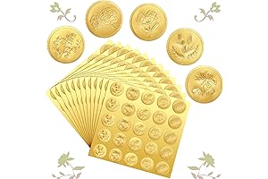 500 Pcs Enchanting Gold Foil Envelope Seals: Adorn Your Mail with Vintage Elegance