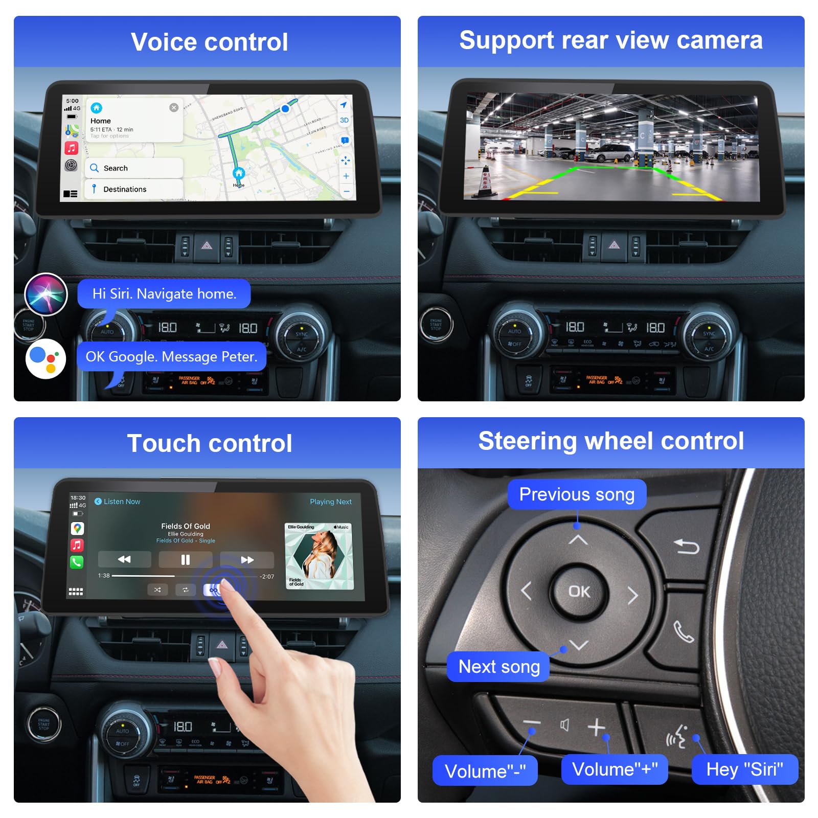 Amazon.co.jp: Road Top 12.3インチ Android 12 カーステレオ タッチ 