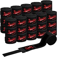 Lenwen 10 Pairs 120 Inch Mexican Style Boxing Hand Wraps - Elastic Wrist Wraps for Muay Thai, MMA, Kickboxing, Boxing Beginners Men Women Youth