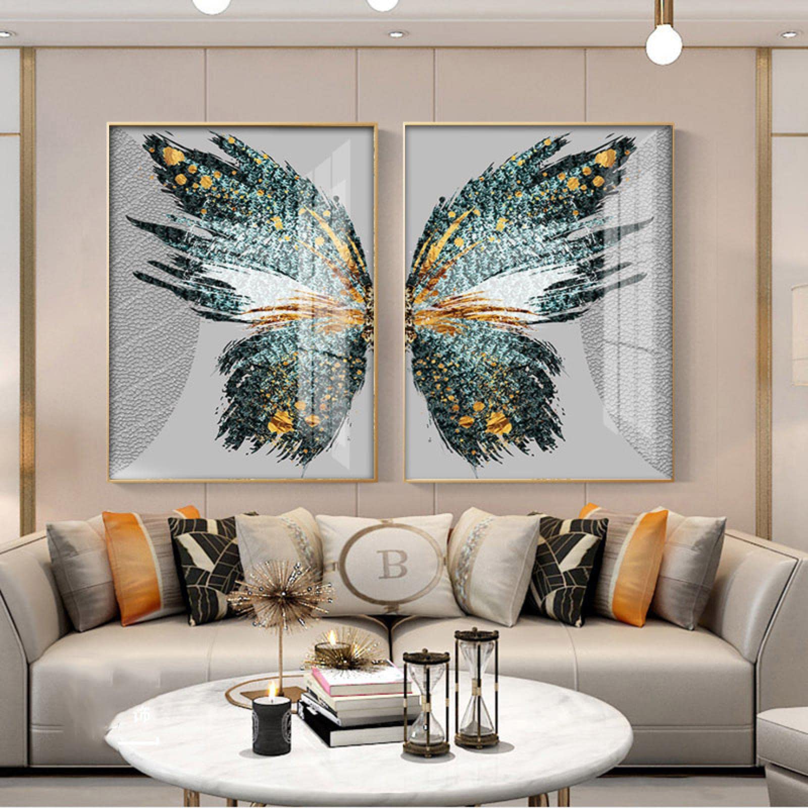 Art abstrait papillon impression sur toile KEBIA de qualité supérieure - 8