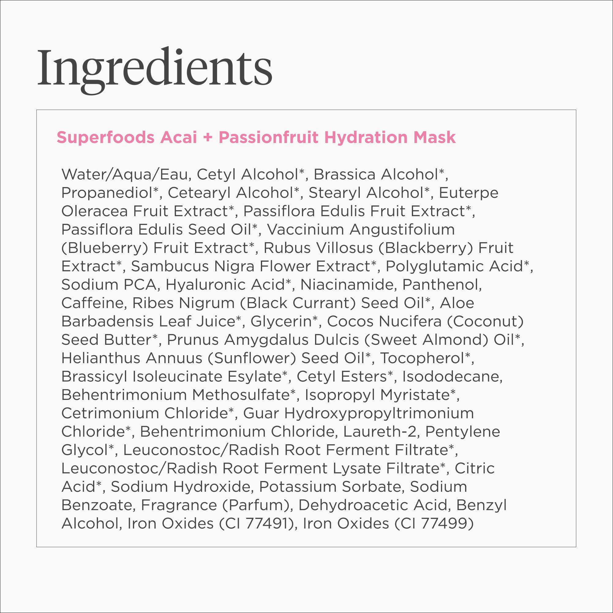 Briogeo Superfoods Acai + Passionfruit - Maschera idratante leggera per capelli fini, balsamo profondo per capelli fini, aumenta lucentezza e morbidezza, umidità senza peso, vegana e cruelty-free