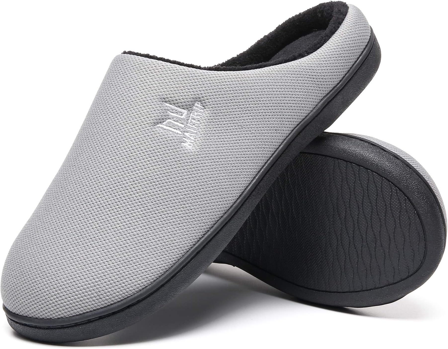 MqSlipper Men's Slippers Memory Foam House Indoor Outdoor Comfortable Winter Warm Non Slip Slip On Bedroom for Men Size 12 12.5 13 US