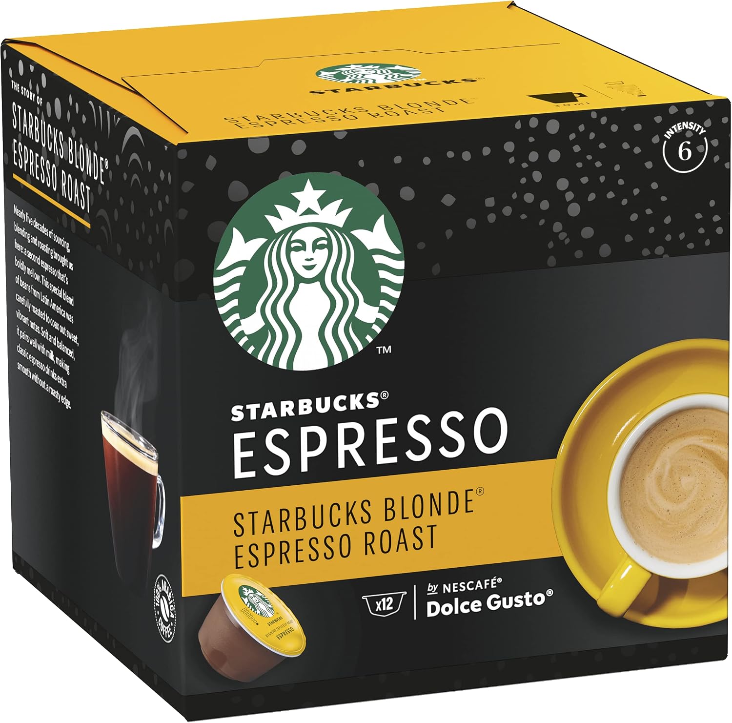 Starbucks Blonde Espresso Roast by Nescafe Dolce Gusto Coffee Pods, 6 x 12  (72 Pods/72 Servings) : Amazon.co.uk: Grocery