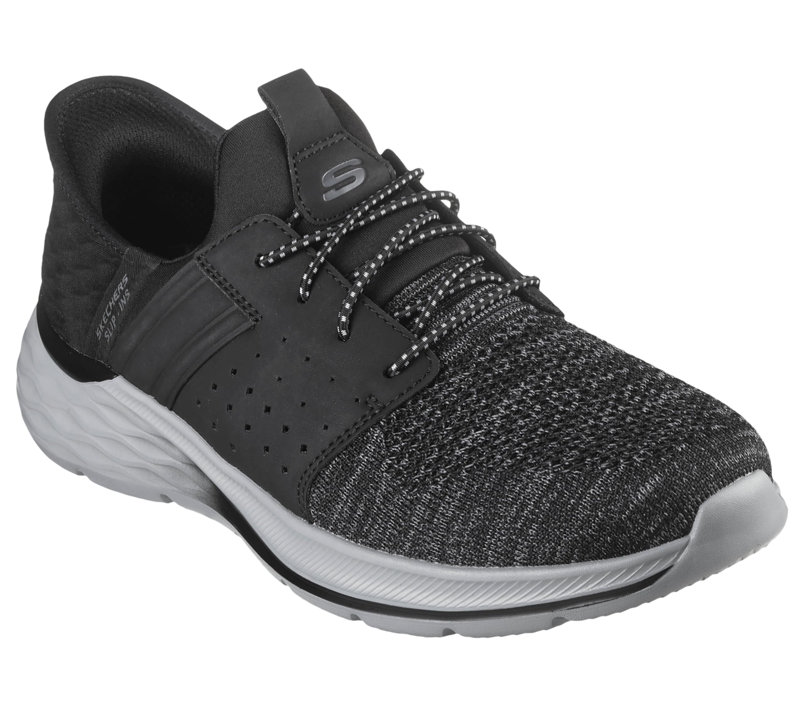 Skechers Garner Newick 210803 Herrenschuhe, Schwarz/Weiß, 42 EU – Ansicht 4