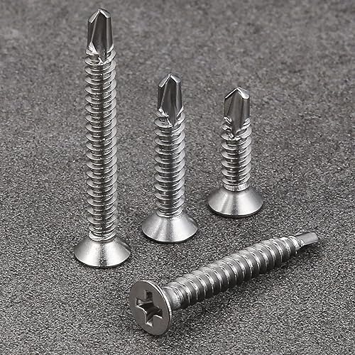 Miniatura 10 de Wensilon (500 piezas) # 8 × 58 "para tornillos autorroscantes de chapa 410 Tornillos autoperforantes rápidos de alta resistencia de acero inoxidable