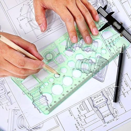 Miniatura 4 de 3 plantillas de círculo, herramienta de dibujo circular, plantilla de círculo, plantilla de círculo de regla para dibujar, plantillas geométricas