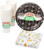 Conjunto de louças Silver Buffalo Warner Bros Friends Central Perk FRD2015T, 60 peças, preto e branco