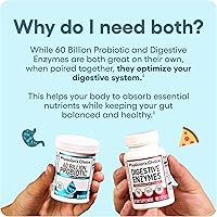 Vista 4 de Physician's CHOICE Advanced Gut Health Bundle: 60 Billion Probiotics 30ct + Digestive Enzymes 60ct for Digestive, Gut, and Immune Health Supports