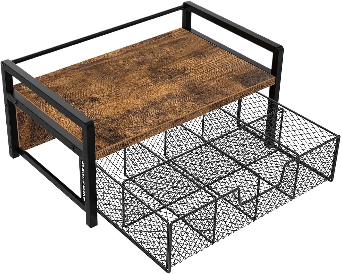 Tea Storage | Rustic Vintage Anti-Slip Teabag Container,Tea Organizer Station - for Counter Home Dorm Living Room Meditation Room Apartment Bar Women Men Teens