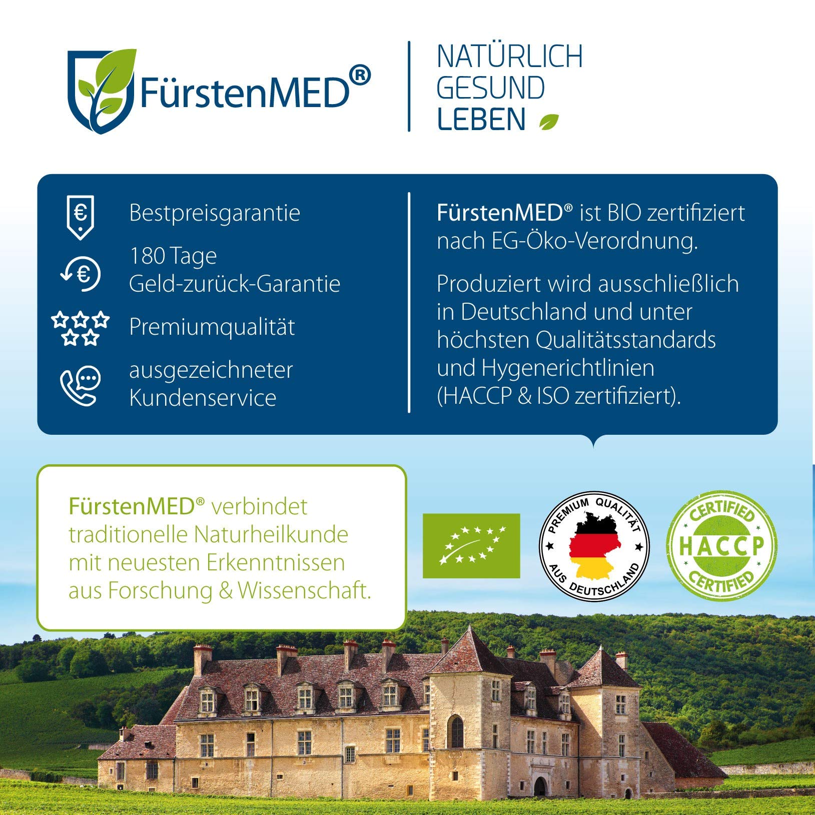 FürstenMED® Bifidoflor HIT - Lactobacillus und Bifidobacterium Kapseln - 60 magensaftresistente Kapseln mit Inulin als Nährboden - Laborgeprüft, Vegan und Ohne Zusatzstoffe