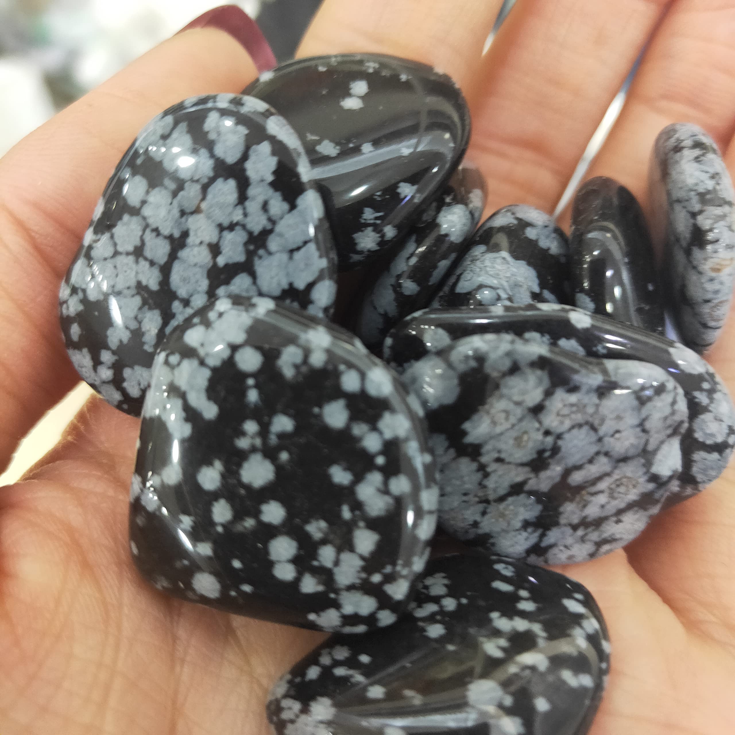 Cristal 100g-1kg Copo de Nieve obsidiana Grava Piedras Naturales y Cristales brujería pecera jardín paisajismo decoración (Size : 400g)