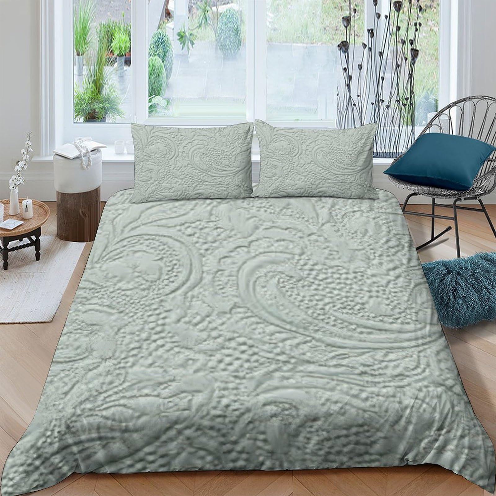 Ctjqhvkz Style-2 3D Printed Swirl Pattern Fitted Sheet Microfiber Modern Abstract Mattress Cover For Bedroom Guest Room Easy Care Single（135X200cm）