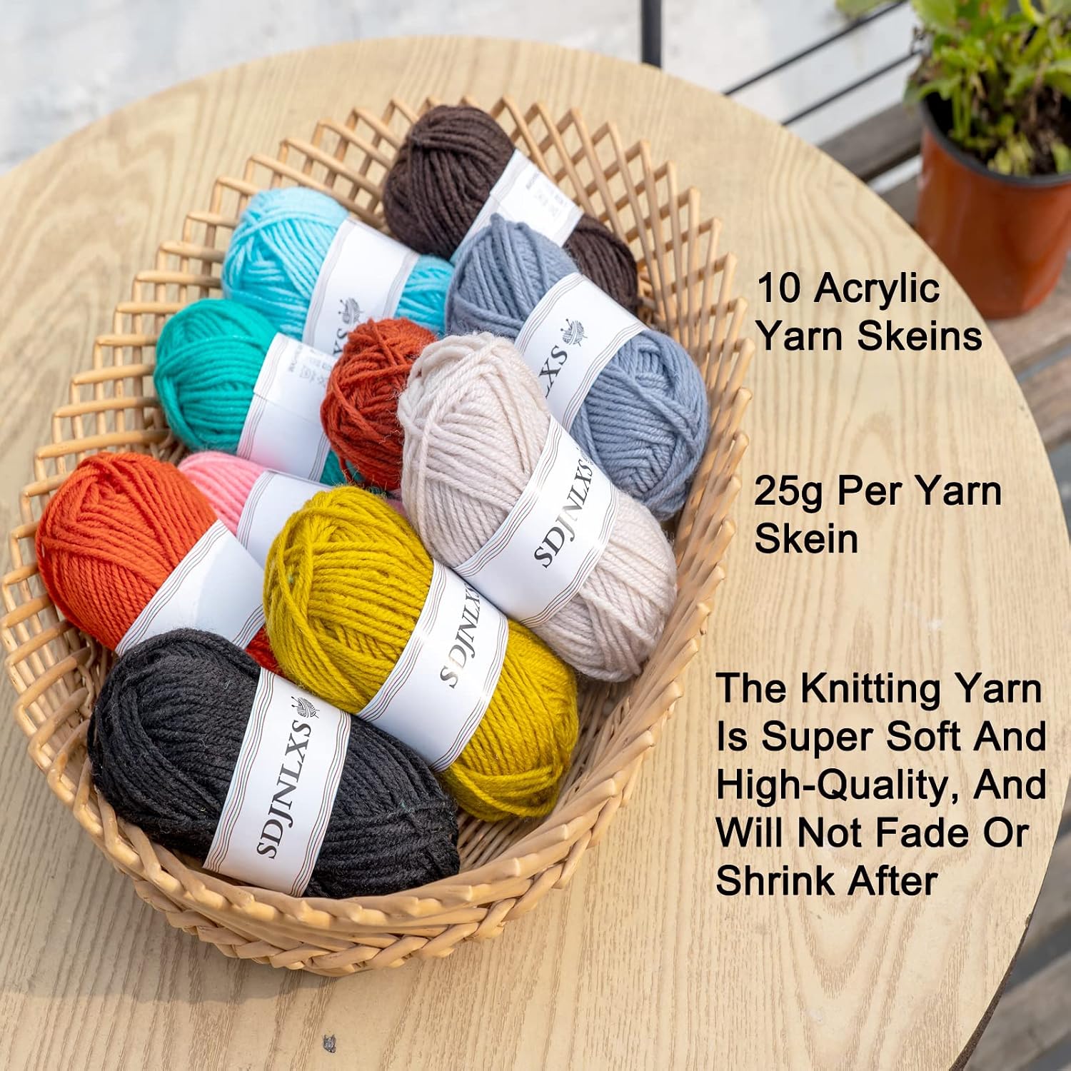 SDJNLXS 78Piece Crochet Kit for Beginners Crochet Kit with Yarn Set,10 Colors Crochet Yarn,Crochet Hooks,Stitch Markers,Crochet Bag etc,Used to Relieve Stres Crochet Starter Kit