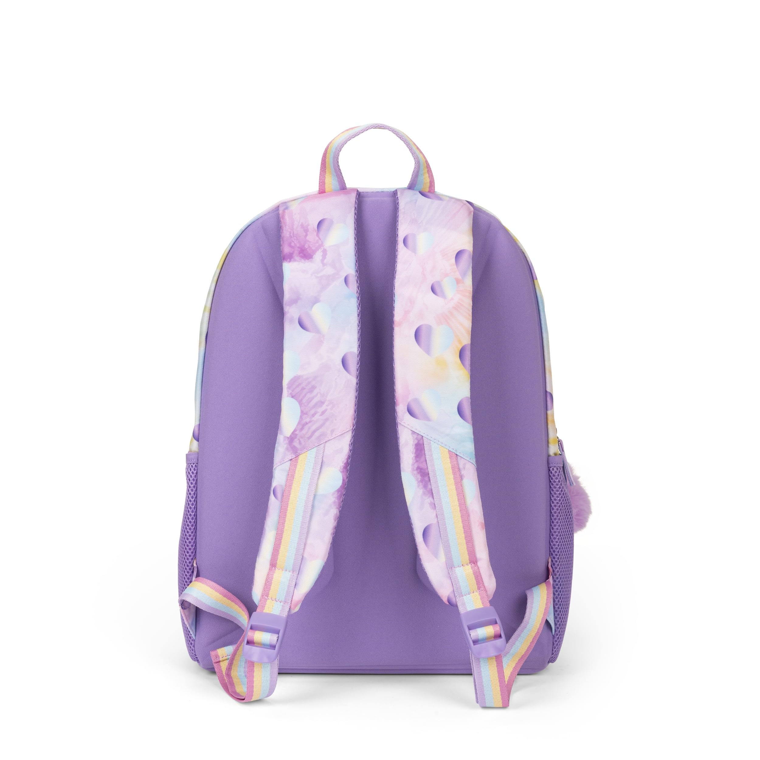 MOFU MOFU - Zaino Scuola Ufficiale Mofu Mofu, con 2 Ampi Spazi Centrali, Capiente Tasca Frontale, Spallacci Regolabili e Imbottiti, Retro e Fondo Termoformati, 32x43Hx23cm, Lilla