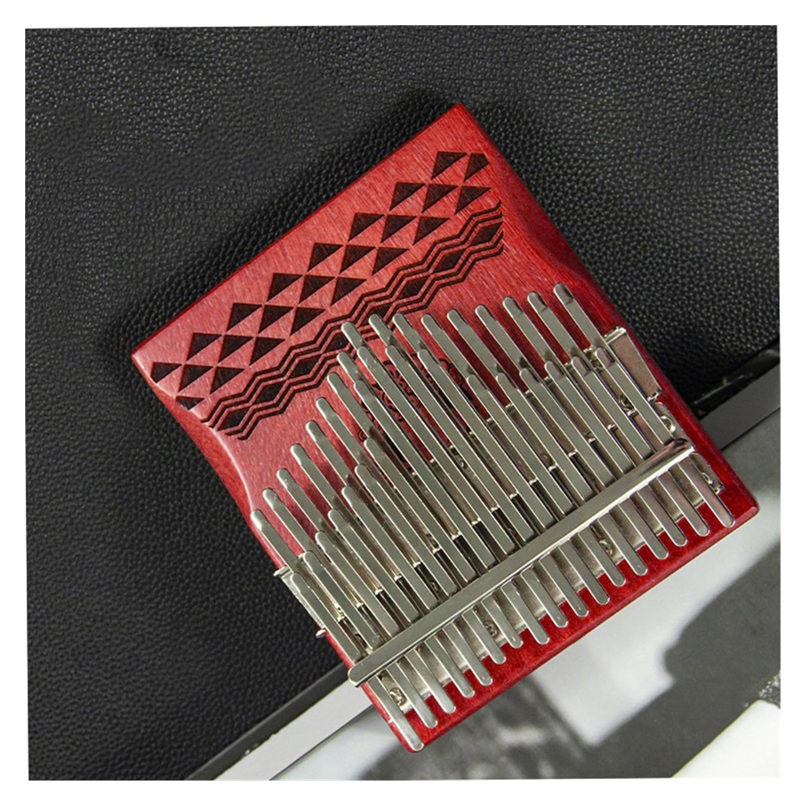 Kalimba Professionelles Mahagoni-Daumenklavier mit 34 Noten und zwei Stimmbereichen