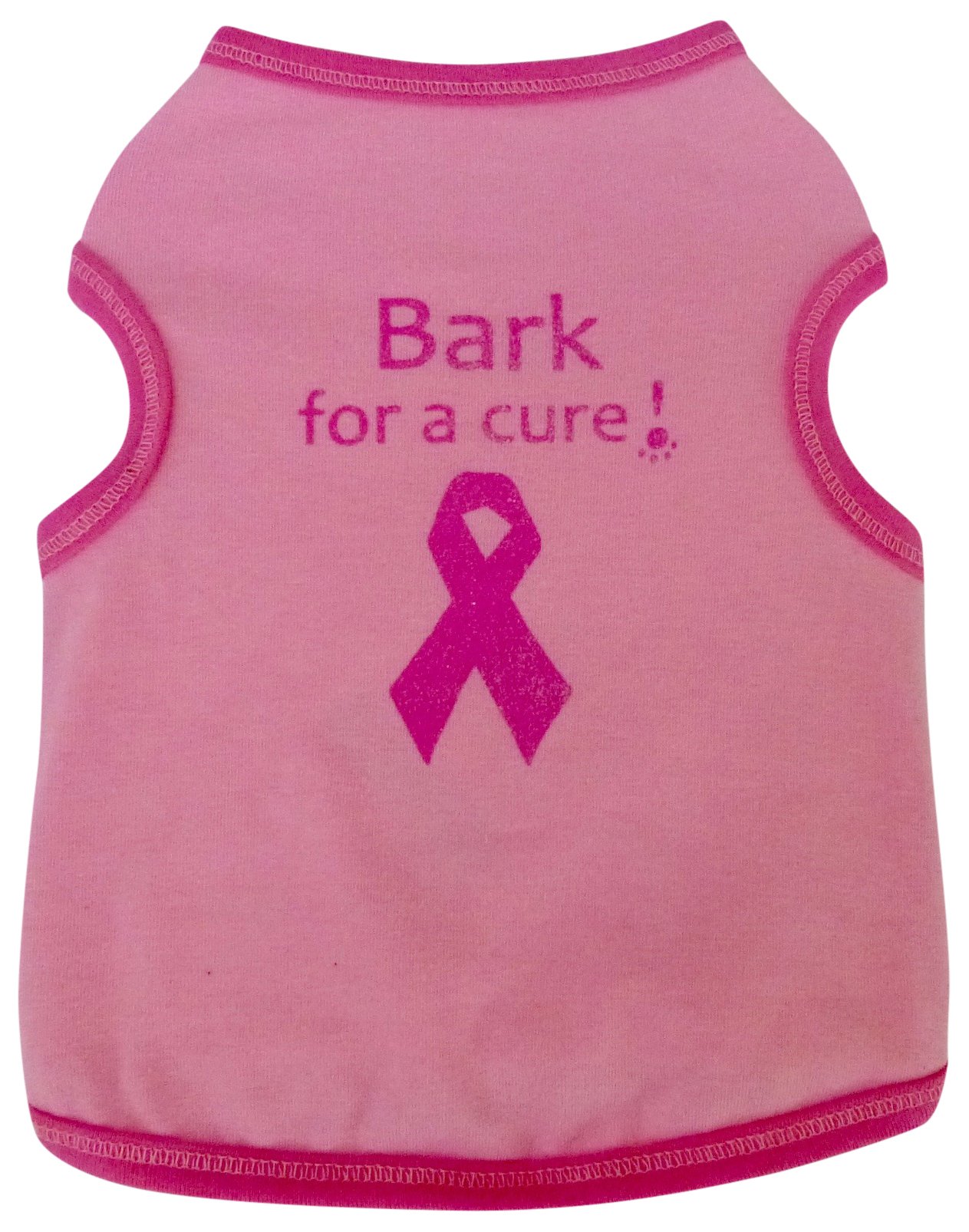 I See Spot's Dog Pet Cotton T-Shirt Tank, Bark for a Cure, X-Small, Pink
