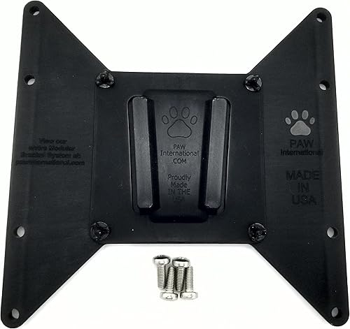 PAW Placa adaptadora de polímero VESA internacional de 7.874 x 7.874 in y 7.874 x 3.937 in con soporte de polímero PAW para TV RV adjunto, uso con