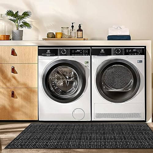 Miniatura 5 de Alfombra de pasillo lavable de estilo bohemio, alfombra de pasillo de baño lavable de 2 x 4.3 pies, alfombra de algodón tejida a mano reversible