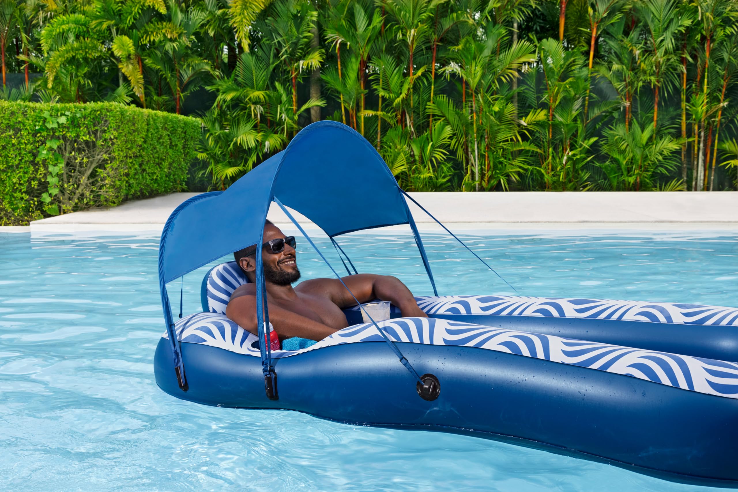 Bestway 43732 Materassino da mare Comfort Plush con parasole