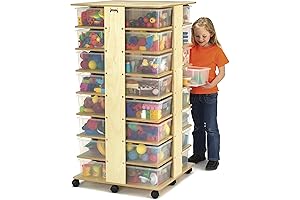 Classroom Organization Bins: Jonti-Craft's 03540JC 32 Tub Tower with Clear Bins for Streamlined Storage Solutions