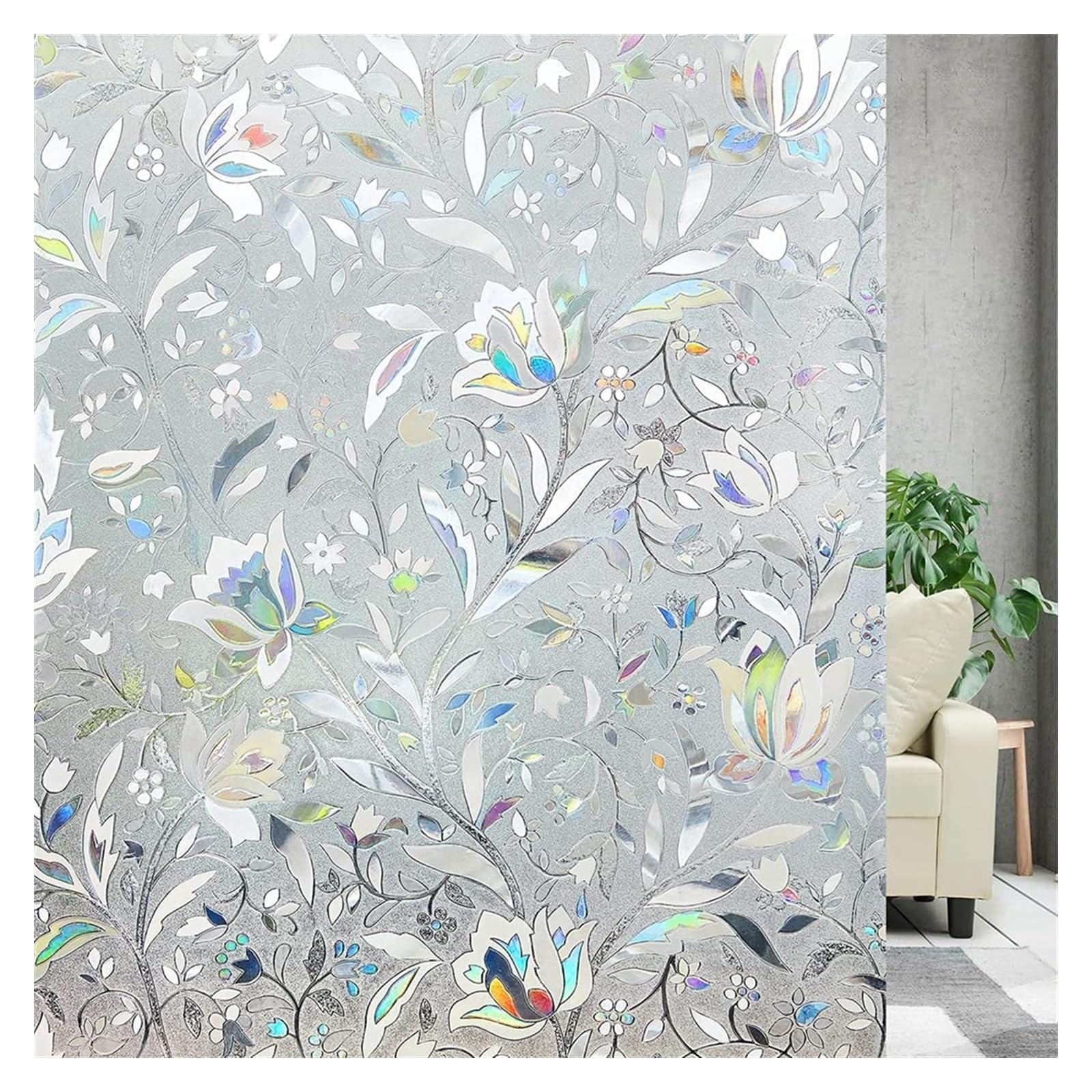 Gc3sj7wn6b Auburn Privacy Film Window Privacy Film, Static Clings, Vinyl Tinting Decorative For Home, Uv Protection Stickers Window Film(,60X300cm)