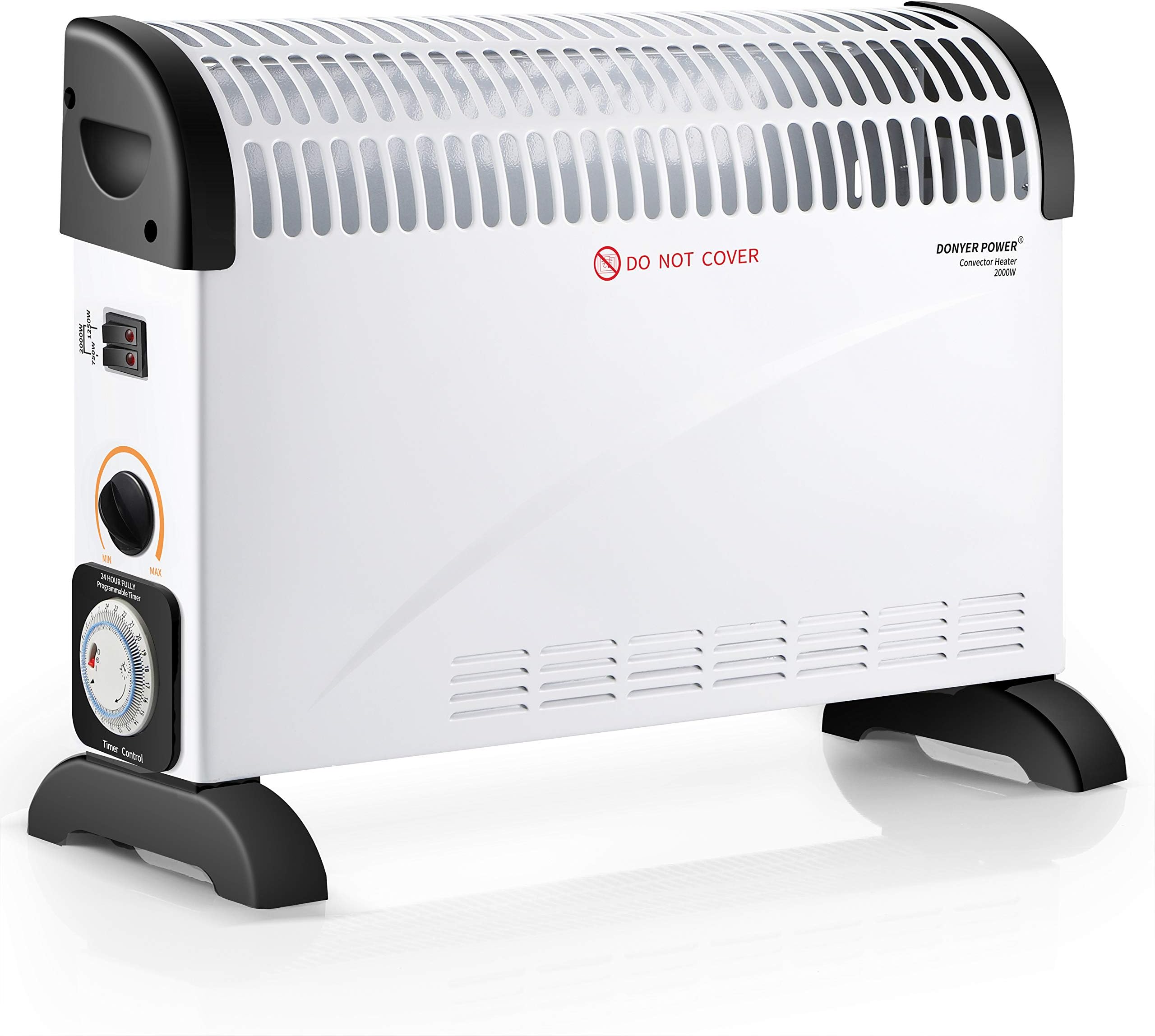 Heizlüfter Mit 2000 Watt, Timer Und Turbo-Gebläse – Schnelle Wärme, Thermostat & Überhitzungsschutz Inklusive
