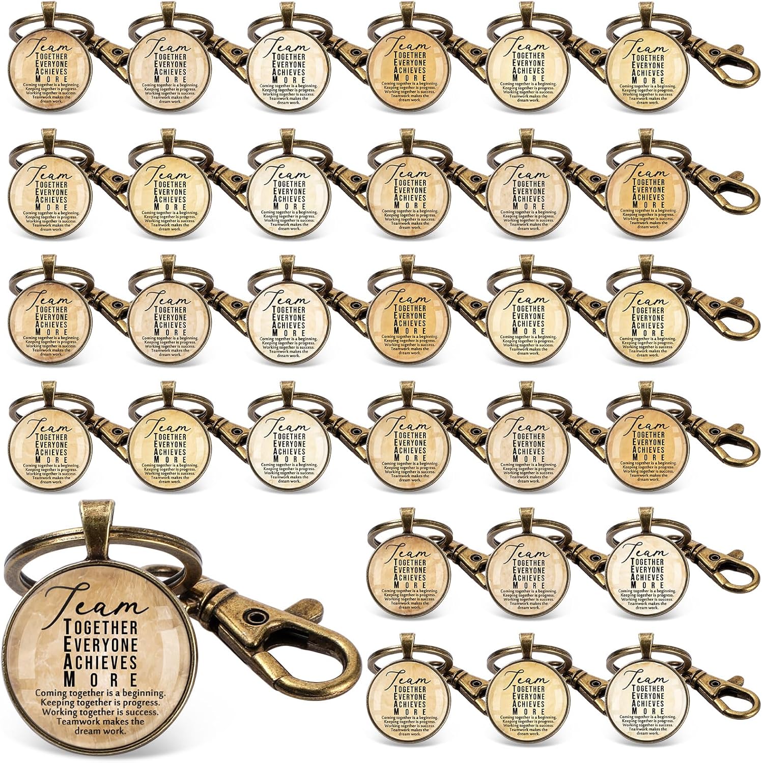 Landical Employees Appreciation Gifts Team Keychains Bulk for Women Men Thank You Welcome Team Party Favors