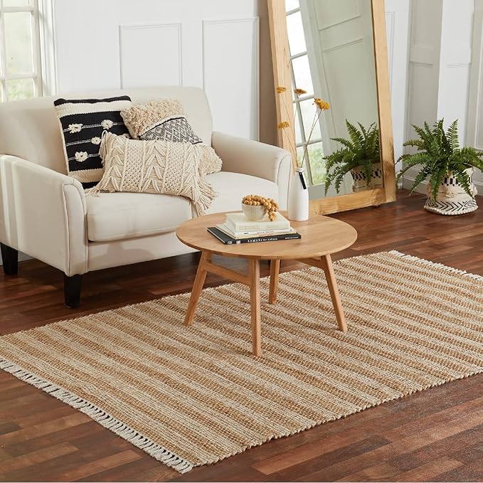 Pebble & Crane Nottingham Rug Woven Throw Rug Jute
