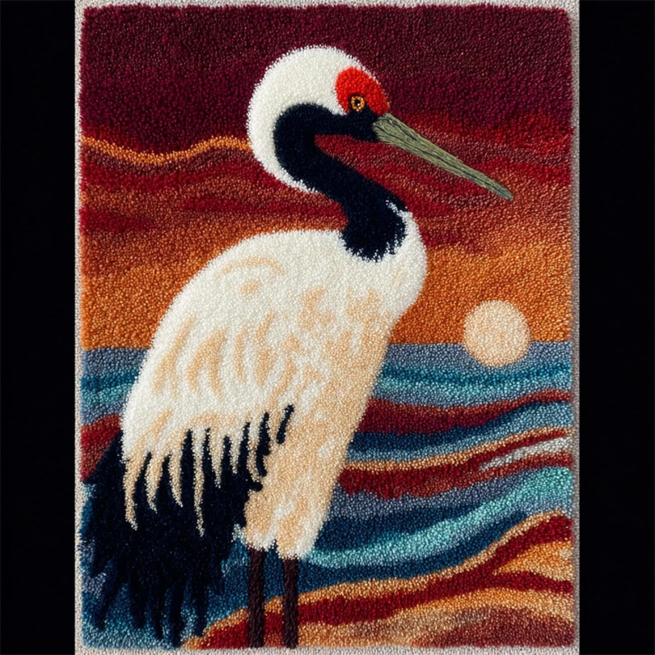AMBATTERY Latch Hook Rug Kit Cartoon Bird 85x115cm