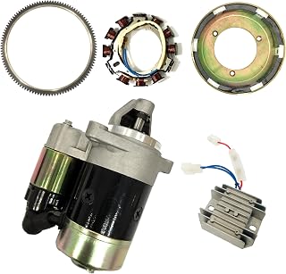 Electric Starter Flywheel Gear Dynamo Rectifier for 186F 186FE 406CC 186FA 186FAE 418CC Diesel Engines Compatible with Yanmar L100 10HP 186F Engine